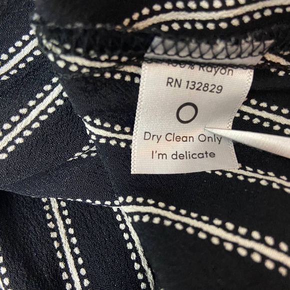 Privacy Please Lexington XS Swing Dress Black & White Stripe Size X-Small - Picture 8 of 12